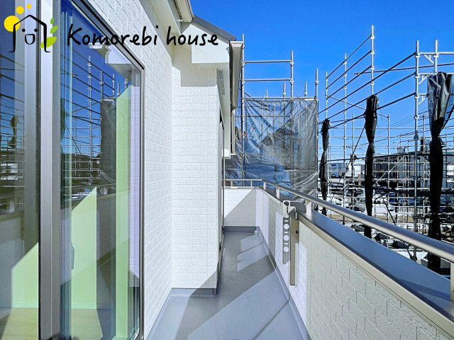 北本市宮内　2期　新築一戸建て　ハートフルタウン　Cのバルコニー|12/18　撮影済み