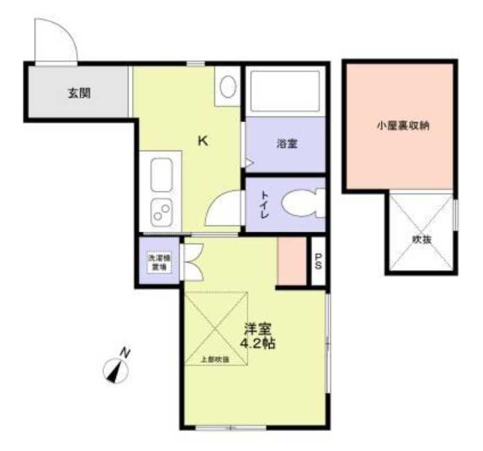 Chocolat maison　築浅　駅近　浴室乾燥機　の間取り