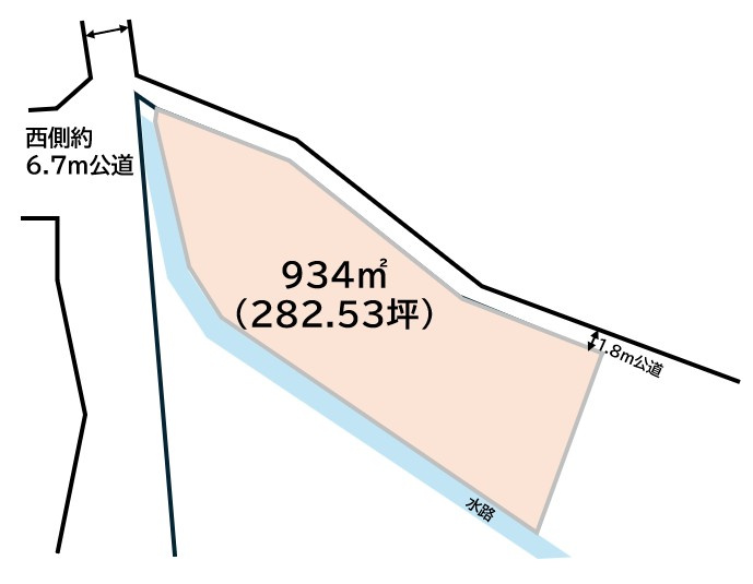 東松山市大字松山　土地282坪の土地図