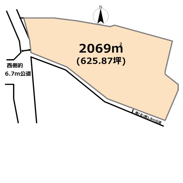 東松山市大字松山　土地625坪の土地図