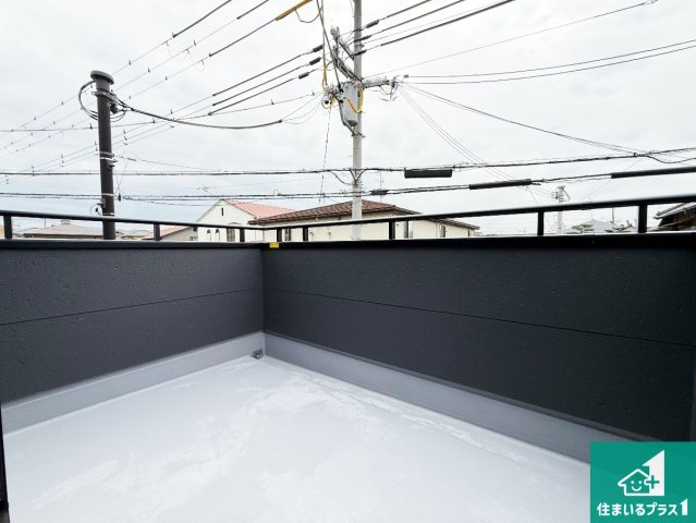 岸和田市岸城町　新築一戸建てのバルコニー|日当たりのよいバルコニー！お部屋が開放的に！