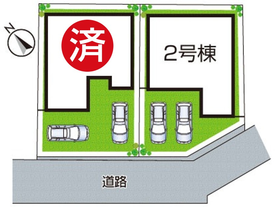 岸和田市岸城町　新築一戸建ての区画図|全2区画