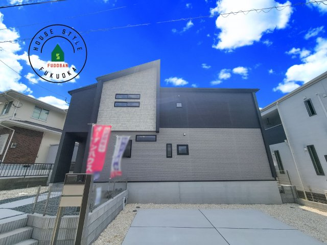 福岡市東区美和台6丁目第1-1棟（1号棟）の外観|デザイン性のある外観です。