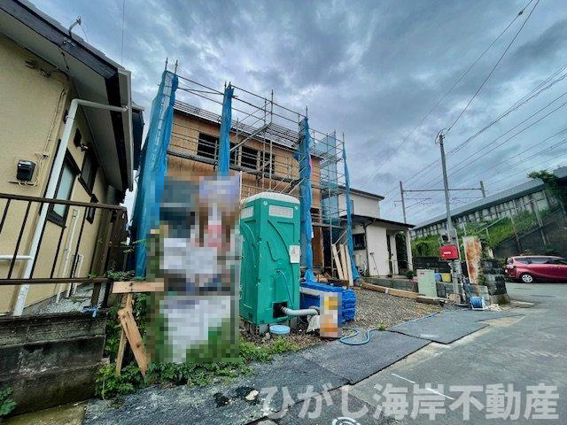 平塚市纒　新築戸建の外観|9月13日撮影　建築中　現地外観