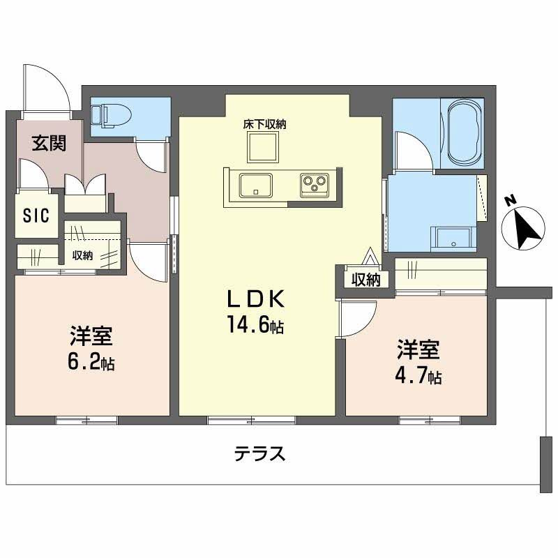 シャーメゾンワイズベルの間取り