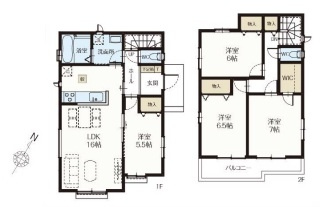 北本市宮内　2期　新築一戸建て　ハートフルタウン　Fの区画図|F号棟