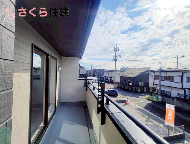 宇都宮市六道町2期　1号棟のバルコニー|南向きのバルコニーは日当たりも良好です◎