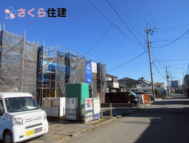 宇都宮市六道町2期　1号棟の前面道路含む現地写真|令和7年12月下旬頃　完成予定