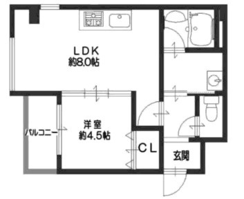 【間取り】 | クレール西多聞通