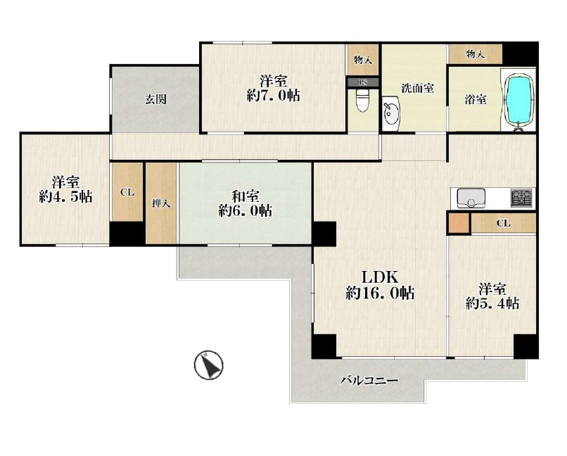 サニーコート名谷の間取り