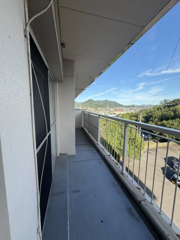京都東山409棟のバルコニー