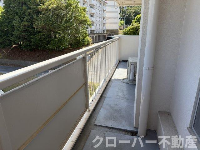 京都東山401棟のバルコニー