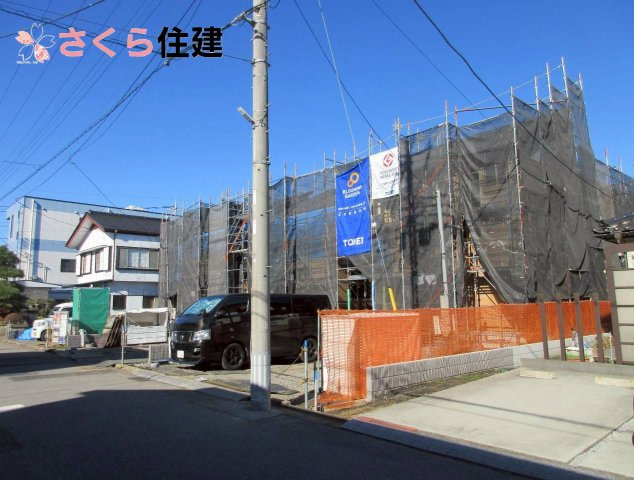 宇都宮市六道町2期　3号棟の前面道路含む現地写真|令和7年12月下旬頃　完成予定