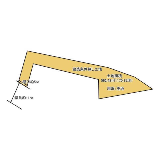 京都市左京区岩倉長谷町　建築条件無土地の土地図