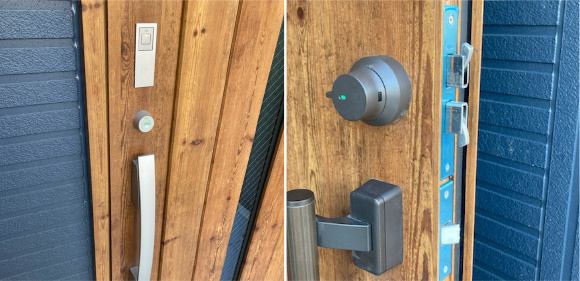 仲介手数料不要　リナージュ北区麻生田5丁目24‐1期【麻生田小・清水中】の玄関|ピッキング犯罪を防止する防犯型玄関錠です。玄関には二重のディンプルキータイプの鍵を、さらにバールなどでこじ開けられにくい鎌デッド錠やサムターン回し防止タイプを採用しています。