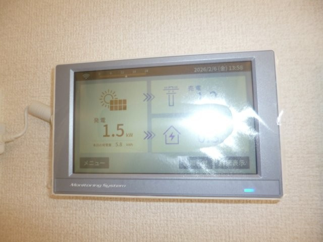 倉敷市福島のアパートの設備|太陽光発電メーター