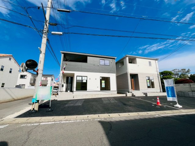 【Cradle Garden】　結城市結城　第45　全3邸の前面道路含む現地写真|2号棟は南西角地です♪
2025年10月撮影