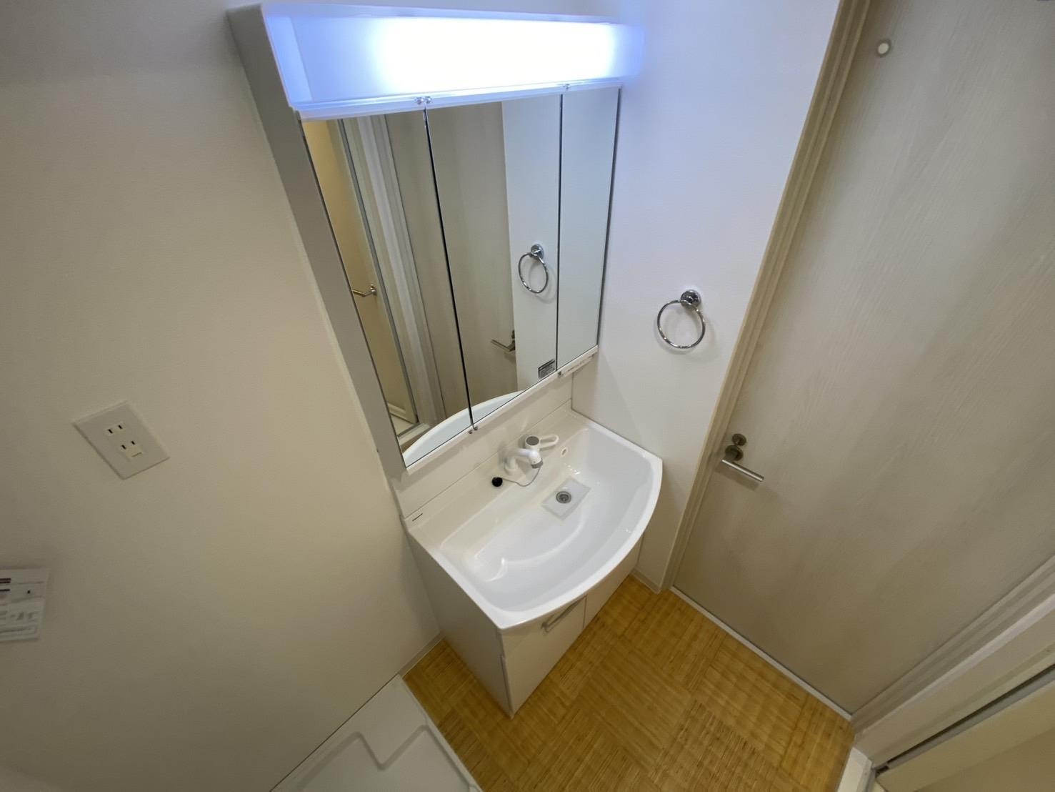 エマーレ南浦和（旧ヒルズ神明の木）の独立洗面台|独立洗面台、朝の身支度には欠かせません