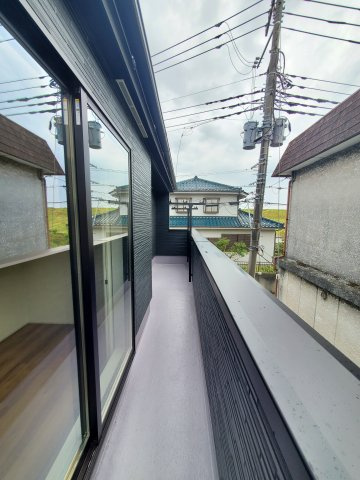吉川市　大字保　新築戸建　全1棟のバルコニー|施工例です