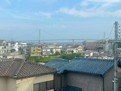 【展望】 | 売土地　明石市西朝霧丘 | 現地からの眺望　明石海峡大橋一望！