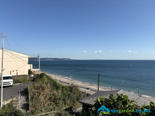 鎌倉市腰越　中古戸建の周辺|現地から約200m付近の風景
晴天時は三浦半島～大島を遠望