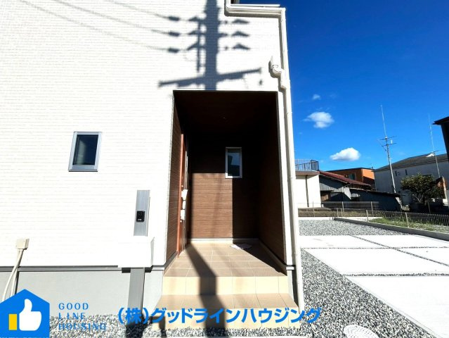 北野　1号棟の前面道路含む現地写真