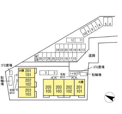HONEY BEAR Bの区画図