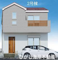 茅ヶ崎市南湖5丁目　新築戸建　全２棟の外観パース|イメージパスですので実際のものと多少異なります    　
