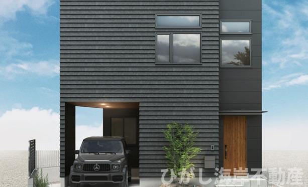 茅ヶ崎市本村4丁目　新築戸建　全２棟の外観パース|イメージパスですので実際のものと多少異なります