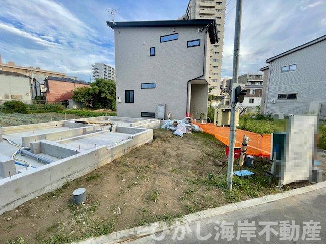 茅ヶ崎市本村4丁目　新築戸建　全２棟の駐車場|9月2日撮影　建築中　駐車スペース