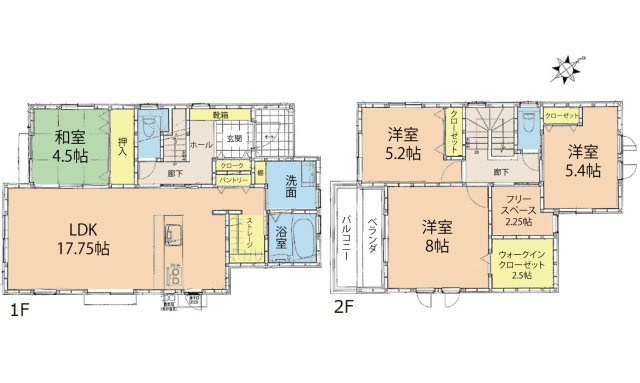 広島市安佐南区八木６丁目　新築一戸建て(全3棟)の間取り