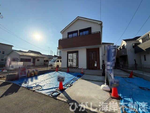茅ヶ崎市下町屋2丁目　新築戸建　全4棟の前面道路含む現地写真|現地外観