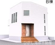 藤沢市鵠沼海岸６丁目　新築戸建　全２棟の外観パース|B号棟イメージパスですので実際のものと多少異なります

