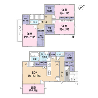 【間取り】 | 松戸市殿平賀　中古戸建 | 4LDK＋４WIC＋FCL＋SICの注文住宅