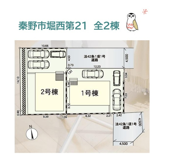 【区画図】 | 繰り返す震度7レベル相当・つよい地震の揺れに耐え抜くＱＵＩＥの安心住宅◎
土地40坪超え！陽光がたっぷり降り注ぐ、南庭付き一戸建てです♪