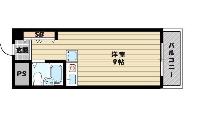 【間取り】 | ワンルームです