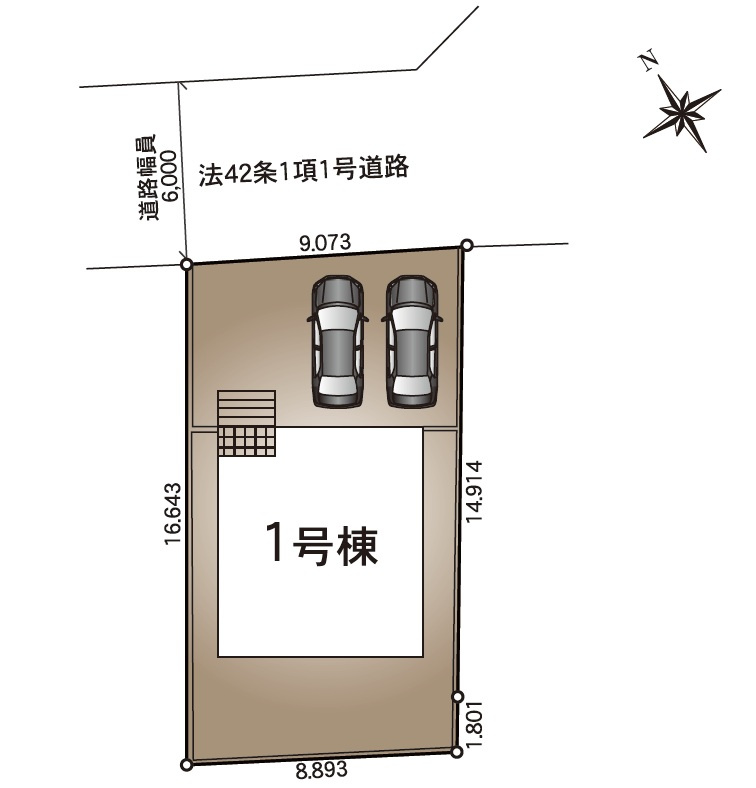 【Cradle Garden】　小山市間々田　第10　全1邸の区画図|配置図