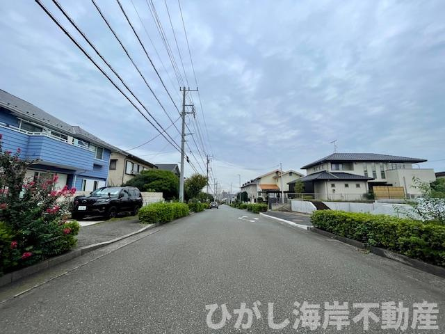 茅ヶ崎市堤　売地　全４区画の前面道路含む現地写真|現地外観