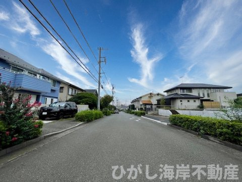 茅ヶ崎市堤　売地　全４区画の前面道路含む現地写真|現地外観