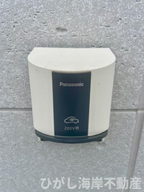 平塚市出縄　新築戸建　の庭|EV車充電設備