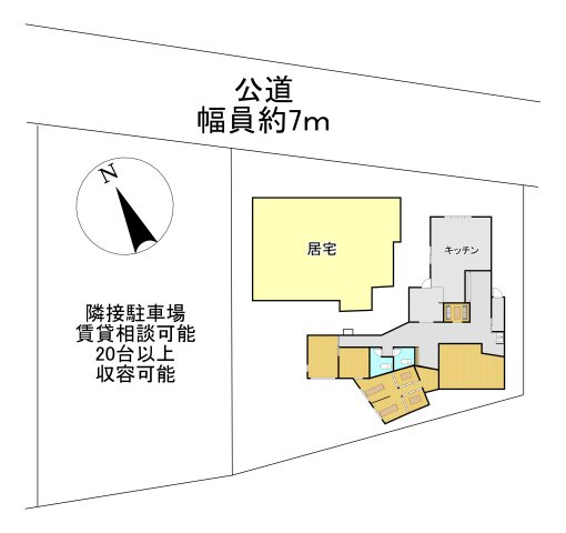 -三丁目不動産-　深谷市石塚　元飲食店の間取り