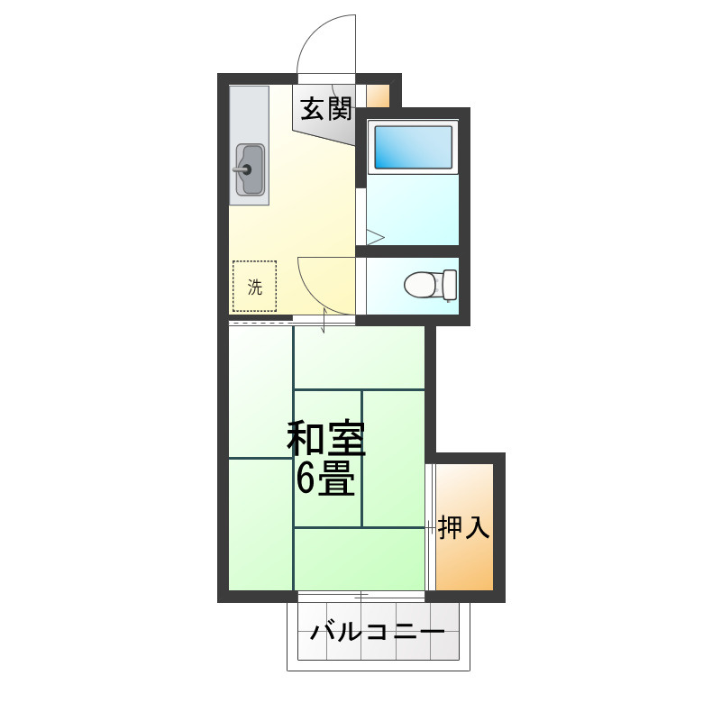 尾形コーポの間取り
