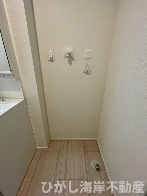 茅ヶ崎市代官町　新築戸建のランドリースペース|洗濯機置場