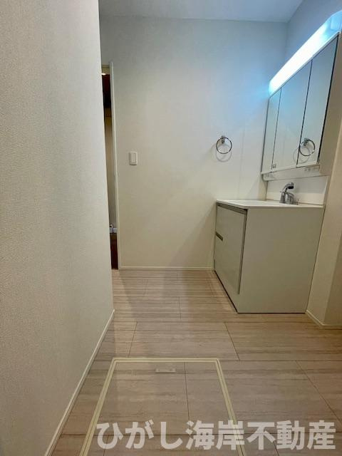 茅ヶ崎市代官町　新築戸建の脱衣所|脱衣スペース