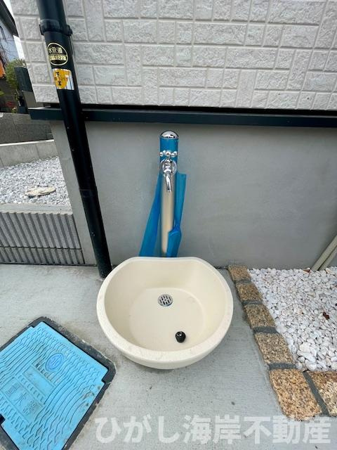 茅ヶ崎市代官町　新築戸建の庭|外用水栓