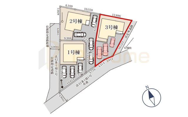 古河市上辺見第10　新築戸建て　3号棟の区画図|大きなお買い物だからこそ、メリット・デメリットを伝えさせて頂きます。
R-homeにお任せください♪