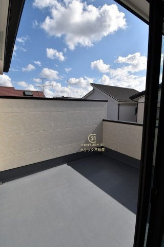 Grace　水戸市本町　1期 　限定1棟！のバルコニー|日当たり良好なバルコニーです。気分転換に出るだけでも、晴れた日にお洗濯物やお布団を一気に干すのも気持ちがいい♪