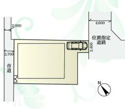 茅ヶ崎市高田4丁目　中古戸建の区画図|区画図です。