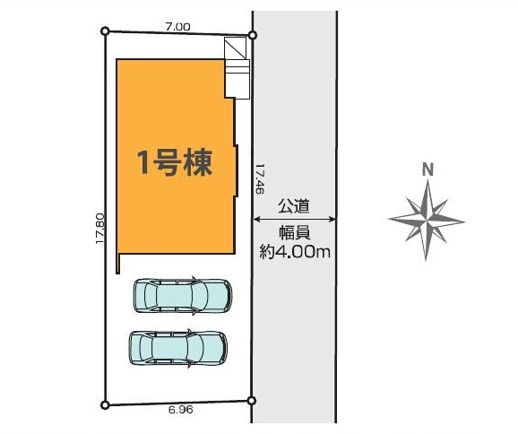 府中市北山町２丁目 中央線 国立駅 新築戸建の区画図