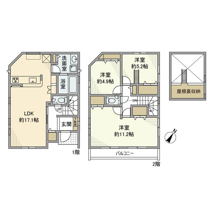 白幡戸建の間取り